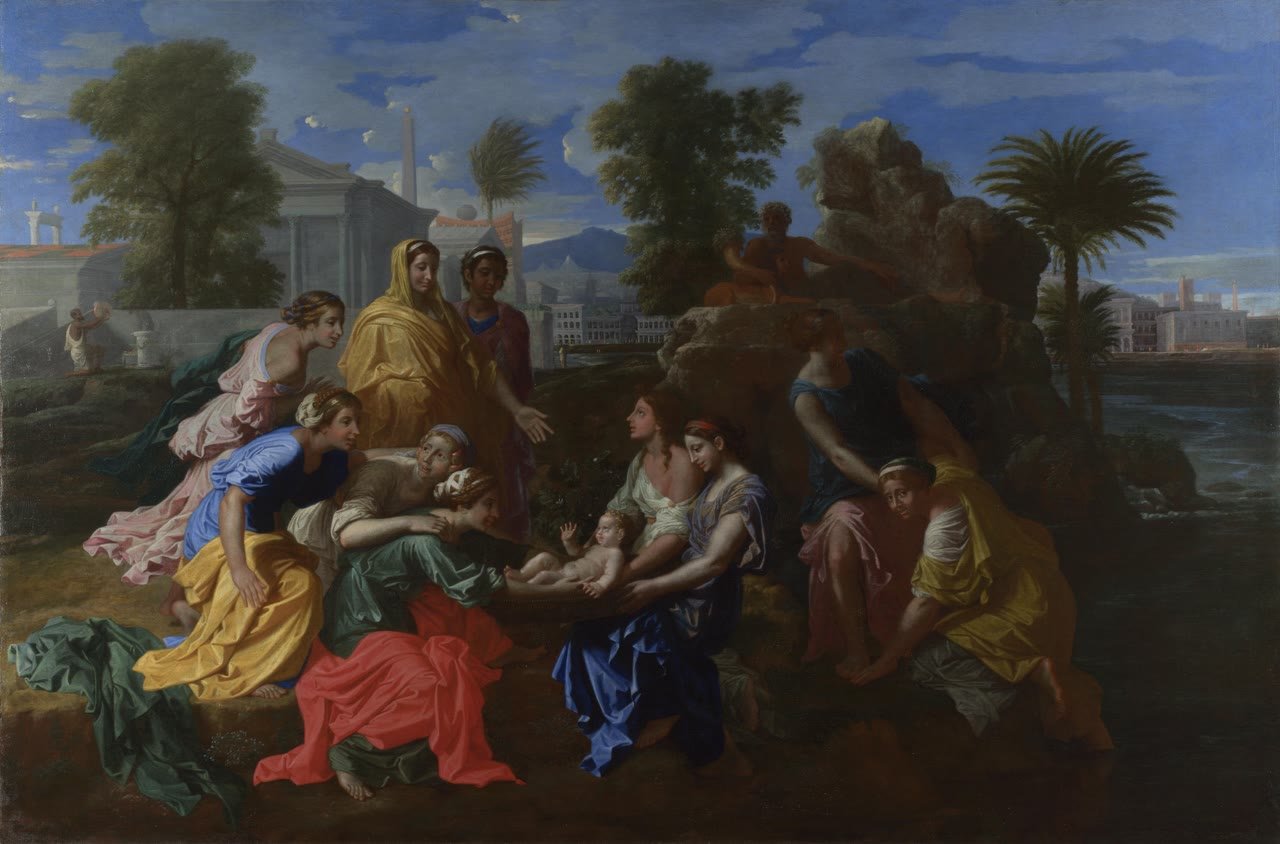 Moisés Salvo das Águas, de Nicolas Poussin