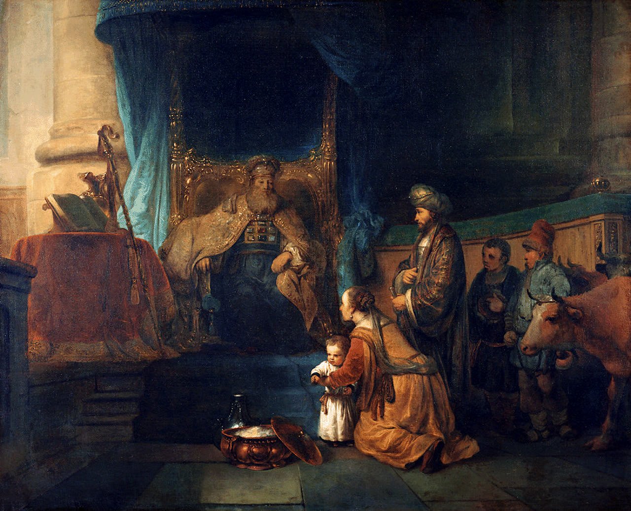 Ana apresenta o menino Samuel ao sacerdote Eli, de Gerbrand van den Eeckhout