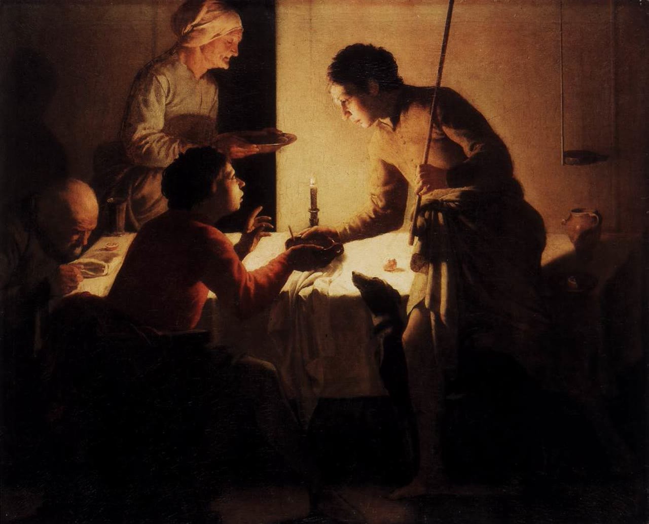 Esaú vende o direito de primogenitura, de Hendrick ter Brugghen