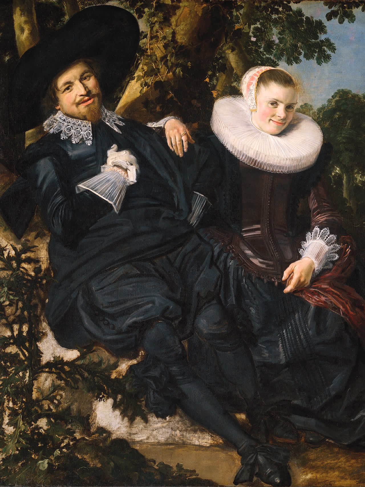 Retrato de Casamento de Isaac Massa e Beatrix van der Laen, de Frans Hals