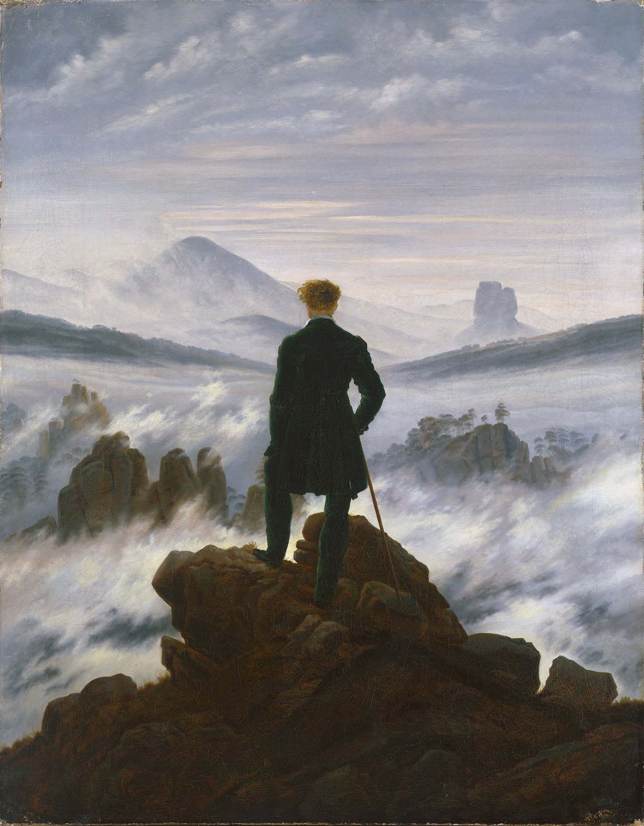 O Caminhante sobre o Mar de Névoa, de Caspar David Friedrich